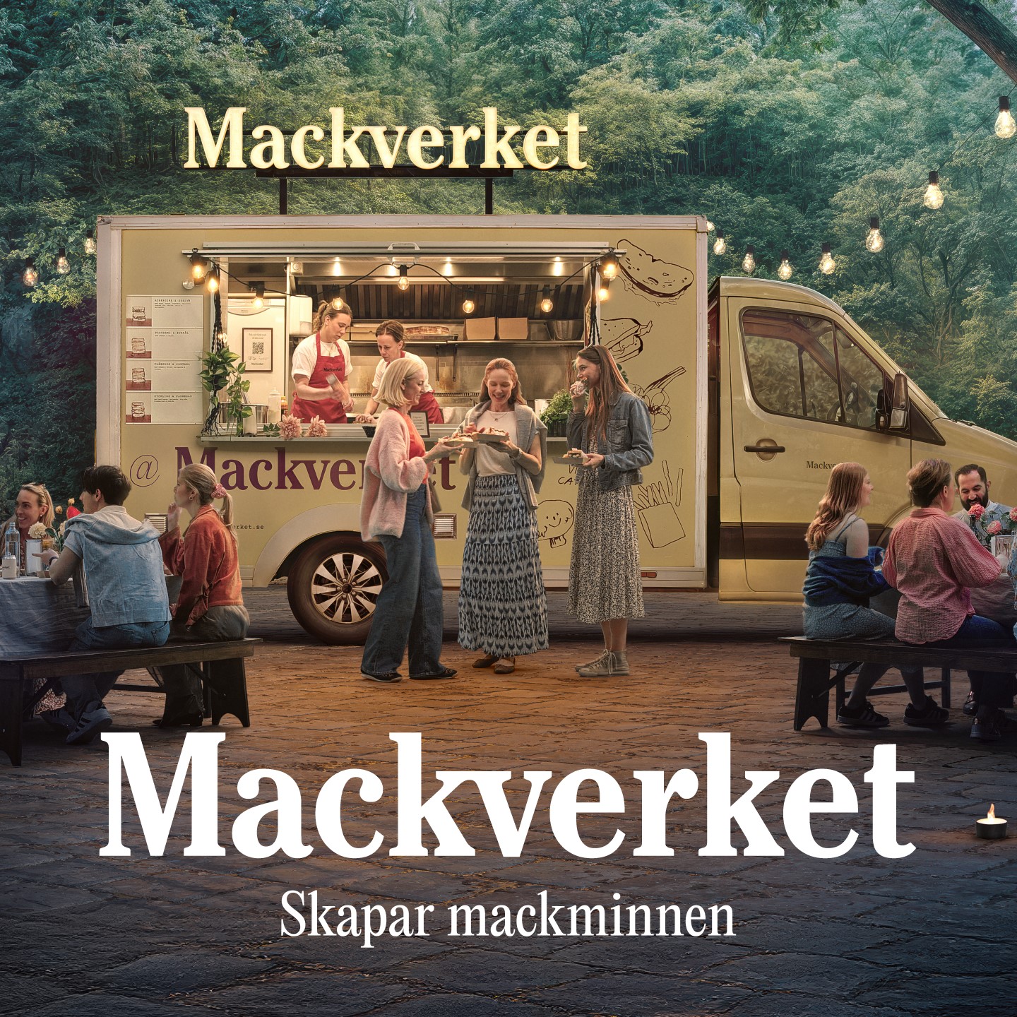 Mackverket – Skapar mackminnen, annons med foodtrucken och gäster